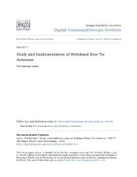 Study and Implementation of Wideband Bow-Tie Antennas