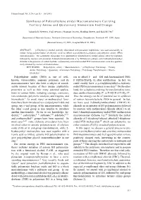 Syntheses of Poly(Ethylene Oxide) Macromonomers Carrying Tertiary Amine and Quaternary Ammonium End Groups