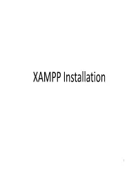 XAMPP Installation