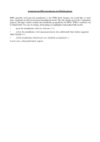 Comments on ITRE Amendments for TSM Regulation Edri Generally