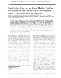 Data-Mining Approaches Reveal Hidden Families of Proteases in The