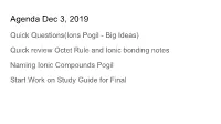Ionic Compounds Pogil