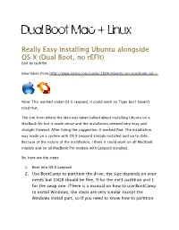 Mac Ubuntu Dual Boot