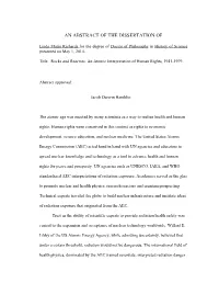 Rocks and Reactors: an Atomic Interpretation of Human Rights, 1941-1979