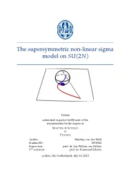 The Supersymmetric Non-Linear Sigma Model on SU (2N)