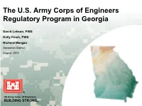 The U.S. Army Corps of Engineers Regulatory Program in Georgia