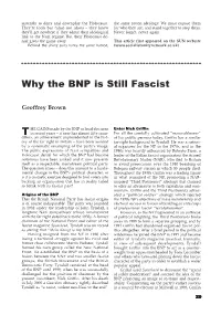 Why the BNP Is Still Fascist