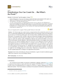 Distributions You Can Count on . . . but What's the Point? †