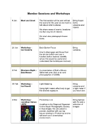 Member Sessions and Workshops