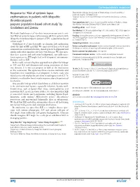 Risk of Systemic Lupus Erythematosus in Patients with Idiopathic