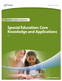 Special Education: Core Knowledge and Applications 5354