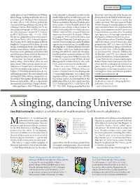 A Singing, Dancing Universe Jon Butterworth Enjoys a Celebration of Mathematics-Led Theoretical Physics