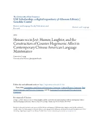 Hoisan-Wa in Jest: Humor, Laughter, and the Construction of Counter