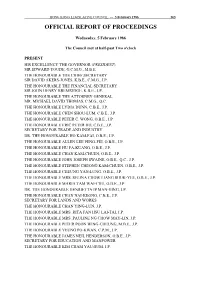 Official Report of Proceedings