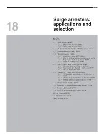 Surge Arresters: Applications and Selection 18/683 18.1 Surge Arresters and Blown-Off by the Force of the Gases Thus Produced