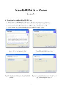 Installing Miktex on Windows