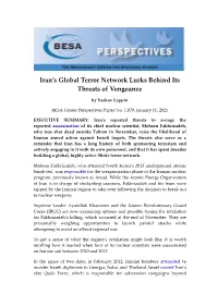 Iran's Global Terror Network Lurks Behind Its Threats of Vengeance
