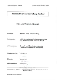 Landschaftspflegerischer Begleitplan Rückbau Deich Und Verwallung Jahrfeld