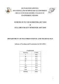2017-2018 & Syllabus Iii & Iv Semester