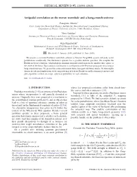 Antipodal Correlation on the Meron Wormhole and a Bang-Crunch Universe