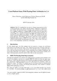 Cross-Platform Issues with Floating-Point Arithmetics in C++
