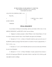 Final Judgment