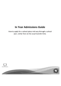 In Year Admissions Guide