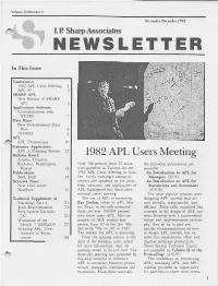 IP Sharp Associates NEWSLETTER