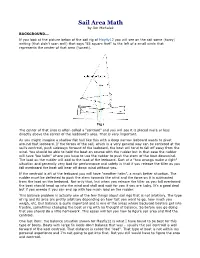 Sail Area Math by Jim Michalak BACKGROUND