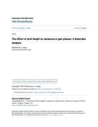 The Effect of Arch Height on Variances in Gait Phases: a Kinematic Analysis