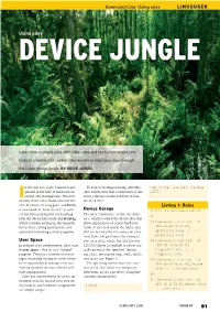 Using Udev LINUXUSER Deviceusing Udev JUNGLE