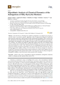 Algorithmic Analysis of Chemical Dynamics of the Autoignition of NH3–H2O2/Air Mixtures