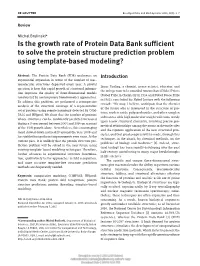 Is the Growth Rate of Protein Data Bank Sufficient to Solve the Protein Structure Prediction Problem Using Template-Based Modeling?