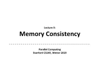 Memory Consistency