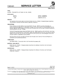 Service Bulletin P&Wc S.B