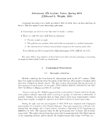 Astronomy 275 Lecture Notes, Spring 2015 Coedward L. Wright, 2015