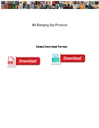 Bit Banging Spi Protocol
