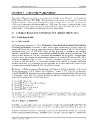 Chapter 3 Affected Environment