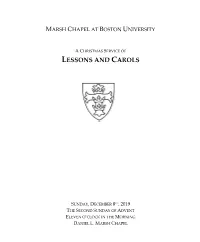 Lessons and Carols