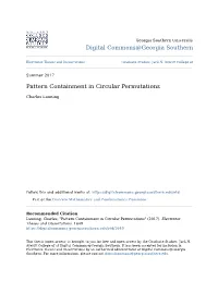 Pattern Containment in Circular Permutations
