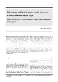 Submergence and Burial of Ancient Coastal Sites on The