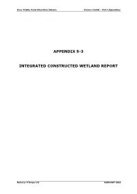 Appendix 5-3 Integrated Constructed Wetland
