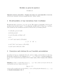 Basic Vocabulary 2 Generators and Relations for an R-Module