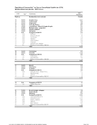 (CCS) Newfoundland and Labrador, 2001 Census
