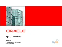 Mysql Essentials
