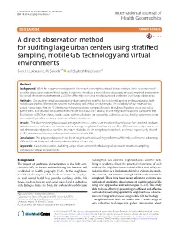 A Direct Observation Method for Auditing Large Urban Centers Using Stratified Sampling, Mobile GIS Technology and Virtual Environments Sean J