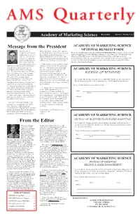 Academy of Marketing Science March 2006July 2004, Volume 7, Number 1 & 2