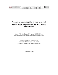 Adaptive Learning Environments with Knowledge Representation and Social Interaction