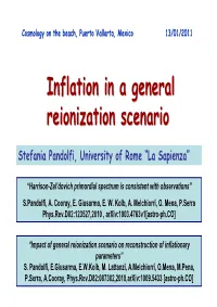 Inflation in a General Reionization Scenario