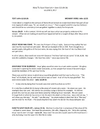 John 12-20-26 HANDOUT How to Save Your Life